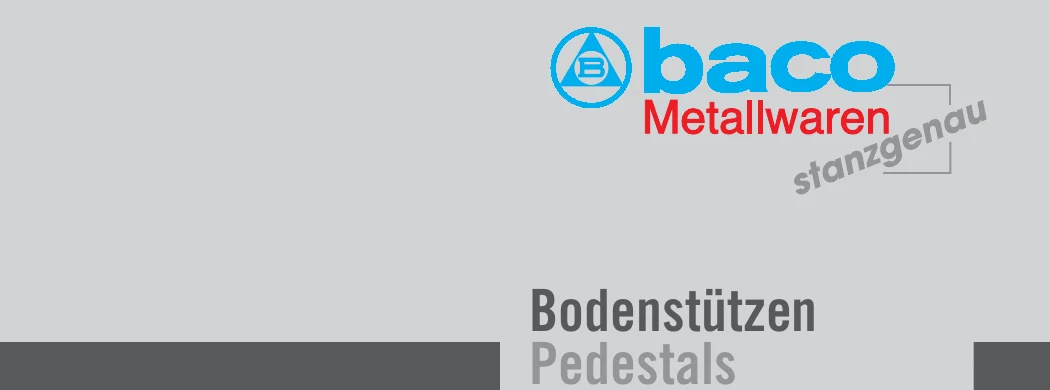 Produktblatt Bodenstützen der baco Metallwaren GmbH